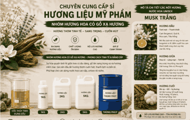 Tinh dầu nước hoa musk trắng